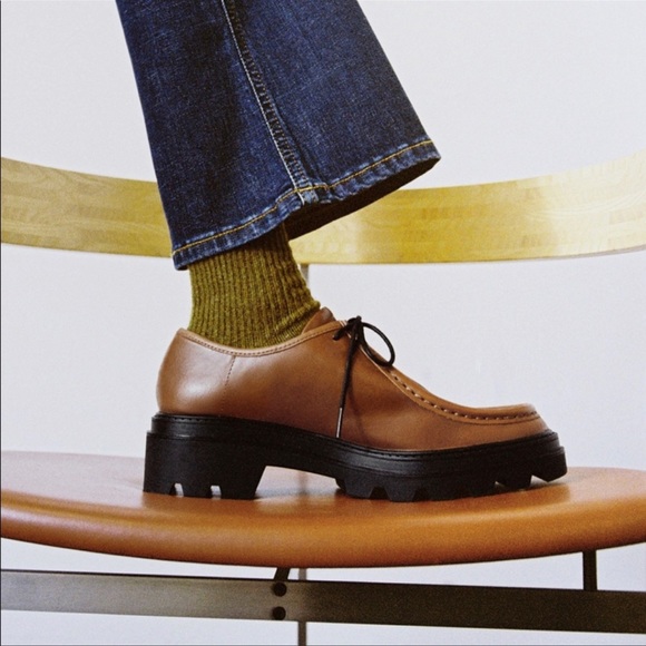 Zara Brown Chunky Loafers - Picture 2 of 7